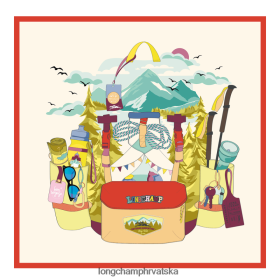 Longchamp Bag - Longchamp Proljeće/ljeto 2023 kolekcija svilenog šal 70 naranča žena 888TZ41033 pribor