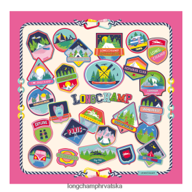 Longchamp Bag - Longchamp Proljeće/ljeto 2023 kolekcija svilenog šal 90 fuksija žena 888TZ41057 pribor