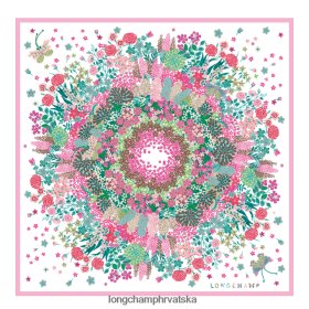 Longchamp Bag - Longchamp Proljeće/ljeto 2023 kolekcija svilenog šal 90 ružičasti žena 888TZ41039 pribor