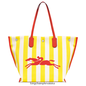 Longchamp Bag - Longchamp Roseau Essential Tote Bag žuto/bijelo žena 888TZ4364 torbe