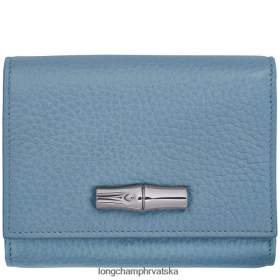 Longchamp Bag - Longchamp Roseau Essential Wallet škriljac žena 888TZ4574 kožna roba