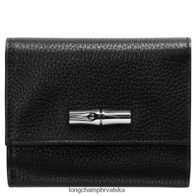 Longchamp Bag - Longchamp roseau esencijalni kompaktni novčanik crni žena 888TZ4568 kožna roba