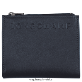 Longchamp Le Pliage - Longchamp 3d novčanik Ponoćna plava muškarci 888TZ4626 kožna roba