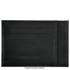 Longchamp Le Pliage - Longchamp Le FoUlonne Notitelj kartice crni muškarci 888TZ4650 kožna roba