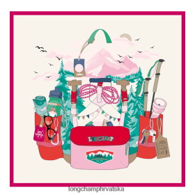 Longchamp Le Pliage - Longchamp Proljeće/ljeto 2023 kolekcija svilenog šal 70 ružičasti žena 888TZ41034 pribor