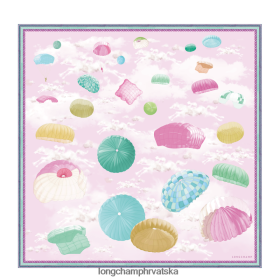 Longchamp Le Pliage - Longchamp Proljeće/ljeto 2023 kolekcija svilenog šal 90 ružičasti žena 888TZ41052 pribor