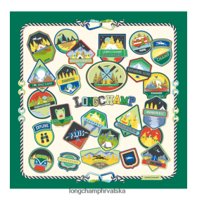 Longchamp Le Pliage - Longchamp Proljeće/ljeto 2023 kolekcija svilenog šal 90 trava/zeleno svjetlo žena 888TZ41058 pribor