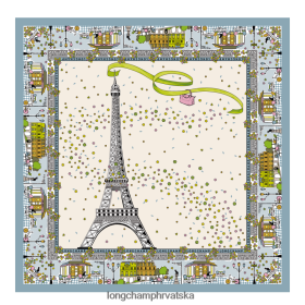 Longchamp Le Pliage - Longchamp Proljeće/ljeto 2023 kolekcija svilenog šal plava plava boja žena 888TZ41013 pribor