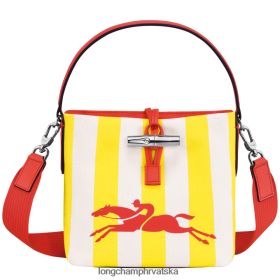 Longchamp Le Pliage - Longchamp Roseau Essential Bucket torba žuto/bijelo žena 888TZ4245 torbe