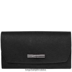 Longchamp Le Pliage - Longchamp Roseau kontinentalni novčanik crni žena 888TZ4587 kožna roba
