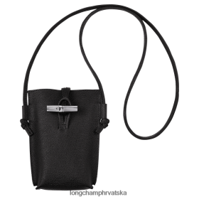 Longchamp Le Pliage - Longchamp Roseau telefon s čipkom crni žena 888TZ4683 kožna roba