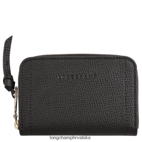 Longchamp Le Pliage - Longchamp torbica za kovanice poštanskog sandučića crni žena 888TZ4536 kožna roba