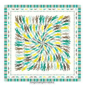 Longchamp Mini Bag - Longchamp Proljeće/ljeto 2023 kolekcija svilenog šal 70 tirkiz žena 888TZ41029 pribor