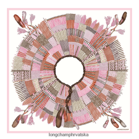 Longchamp Mini Bag - Longchamp Proljeće/ljeto 2023 kolekcija svilenog šal 90 ružičasti žena 888TZ41059 pribor