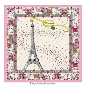 Longchamp Mini Bag - Longchamp Proljeće/ljeto 2023 kolekcija svilenog šal ružičasti žena 888TZ41011 pribor