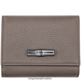 Longchamp Mini Bag - Longchamp Roseau Essential Wallet siva žena 888TZ4573 kožna roba