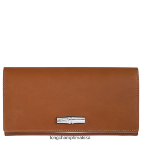 Longchamp Mini Bag - Longchamp Roseau kontinentalni novčanik konjak žena 888TZ4594 kožna roba