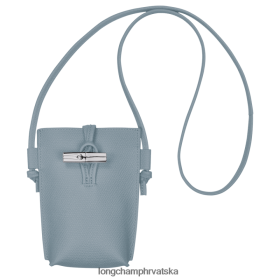 Longchamp Mini Bag - Longchamp Roseau telefon s čipkom plava plava boja žena 888TZ4687 kožna roba