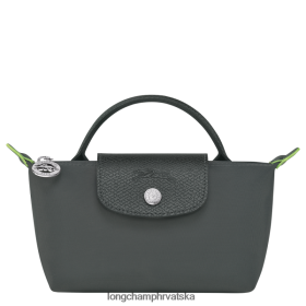Longchamp Mini Bag - Longchamp le pIage zelena torbica s ručkom grafit žena 888TZ4672 kožna roba