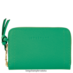 Longchamp Mini Bag - Longchamp torbica za kovanice poštanskog sandučića trava/zeleno svjetlo žena 888TZ4540 kožna roba